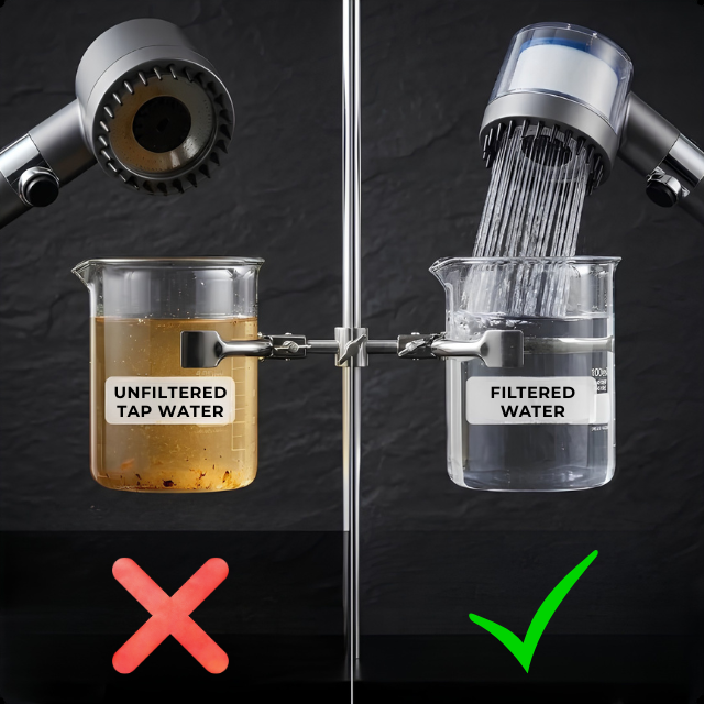 WellGuard™ Filtered Shower Head for Well Water — Eliminates Iron, Sulfur & Sediment